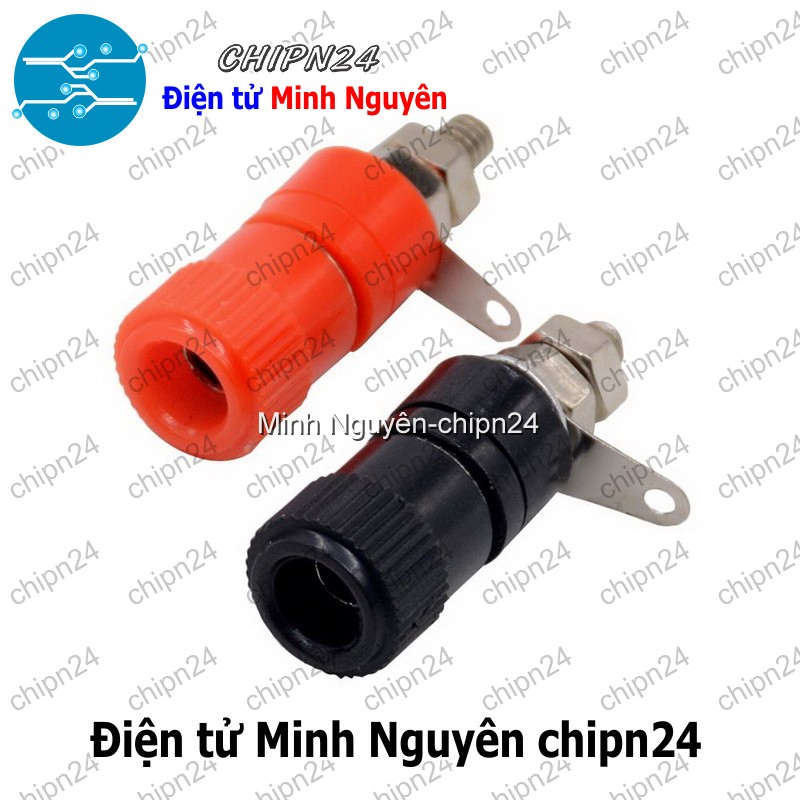 [2 cái] (F108.3) Đầu Jack chuối JS-910B 4mm Đỏ - HH004019