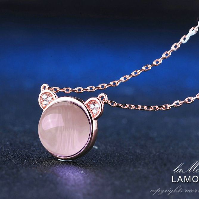 Dây chuyền mặt đá Lotus Stone Gấu