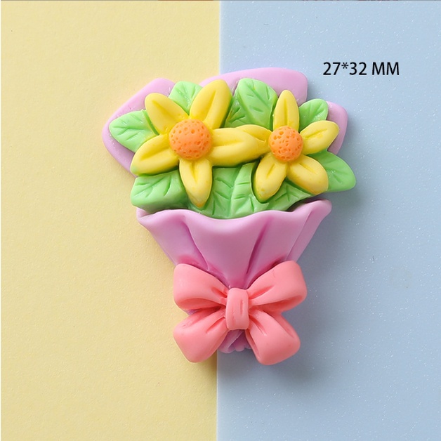 Sticker bó hoa gắn dép sục Crocs