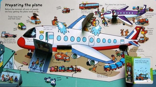 Sách lật giở tiếng Anh: Usborne Look Inside an Airport