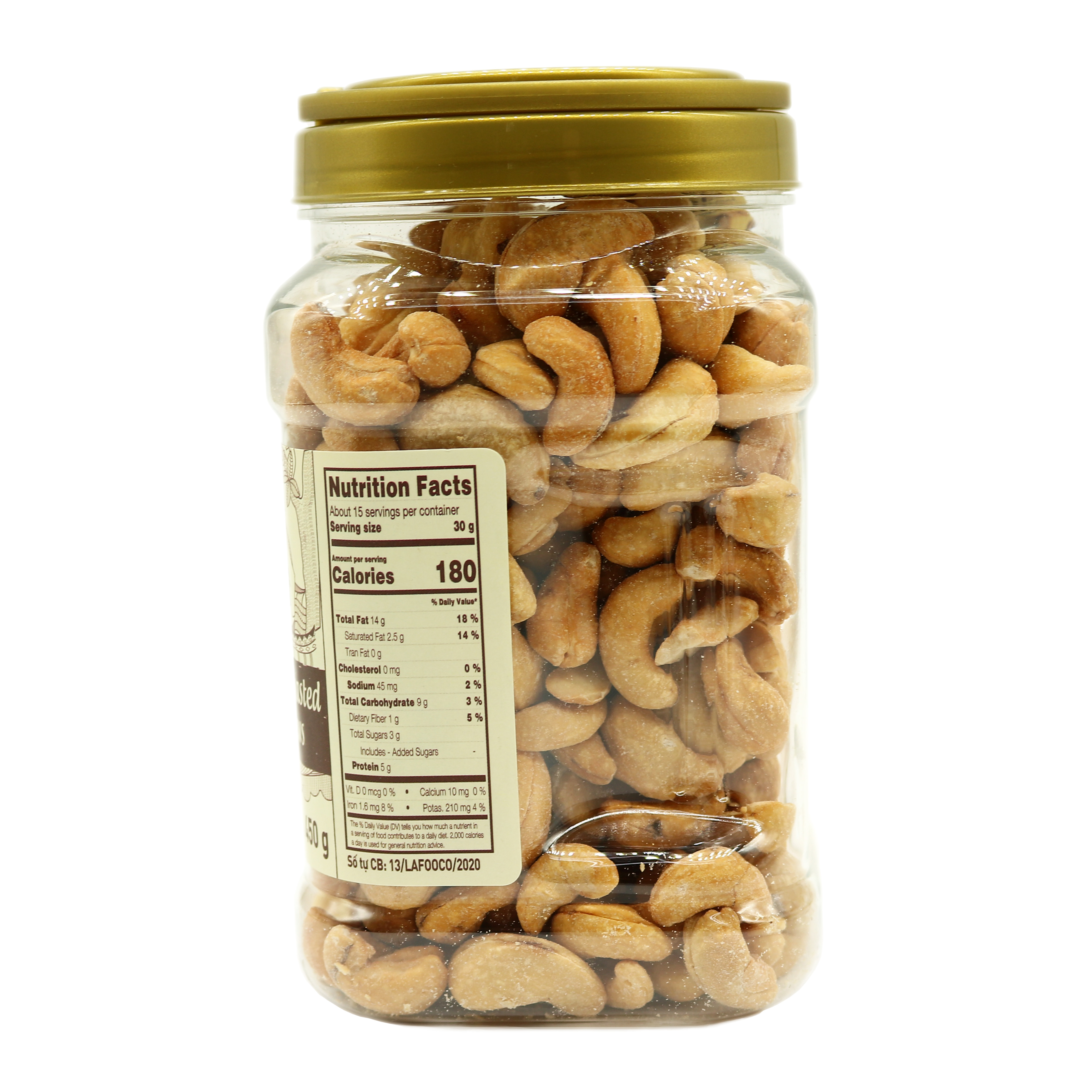 Salted Roasted Cashew nuts LAFOOCO 450g