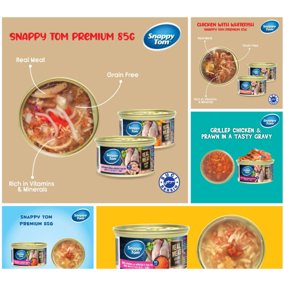 Pate Snappy Tom Gourmet Premium Cho Mèo Mọi Lứa Tuổi (85g)