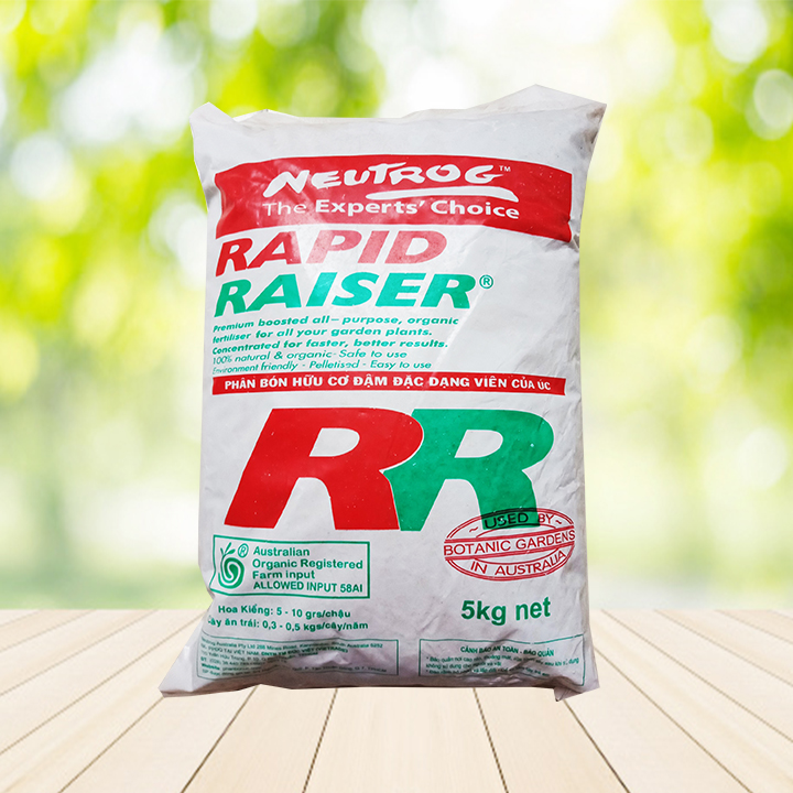 Phân hữu cơ dạng viên tan chậm nhập khẩu Úc Rapid Raiser 1kg