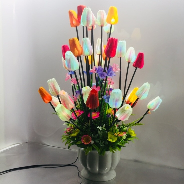 Hoa Tulip Trang Trí - Hoa Tulip Có Đèn (40 bông)