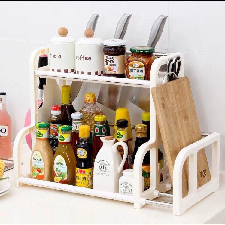 ⛔GIADUNGHOALONG⛔ Kệ gia vị 2 tầng (LOẠI CÓ THỚT)