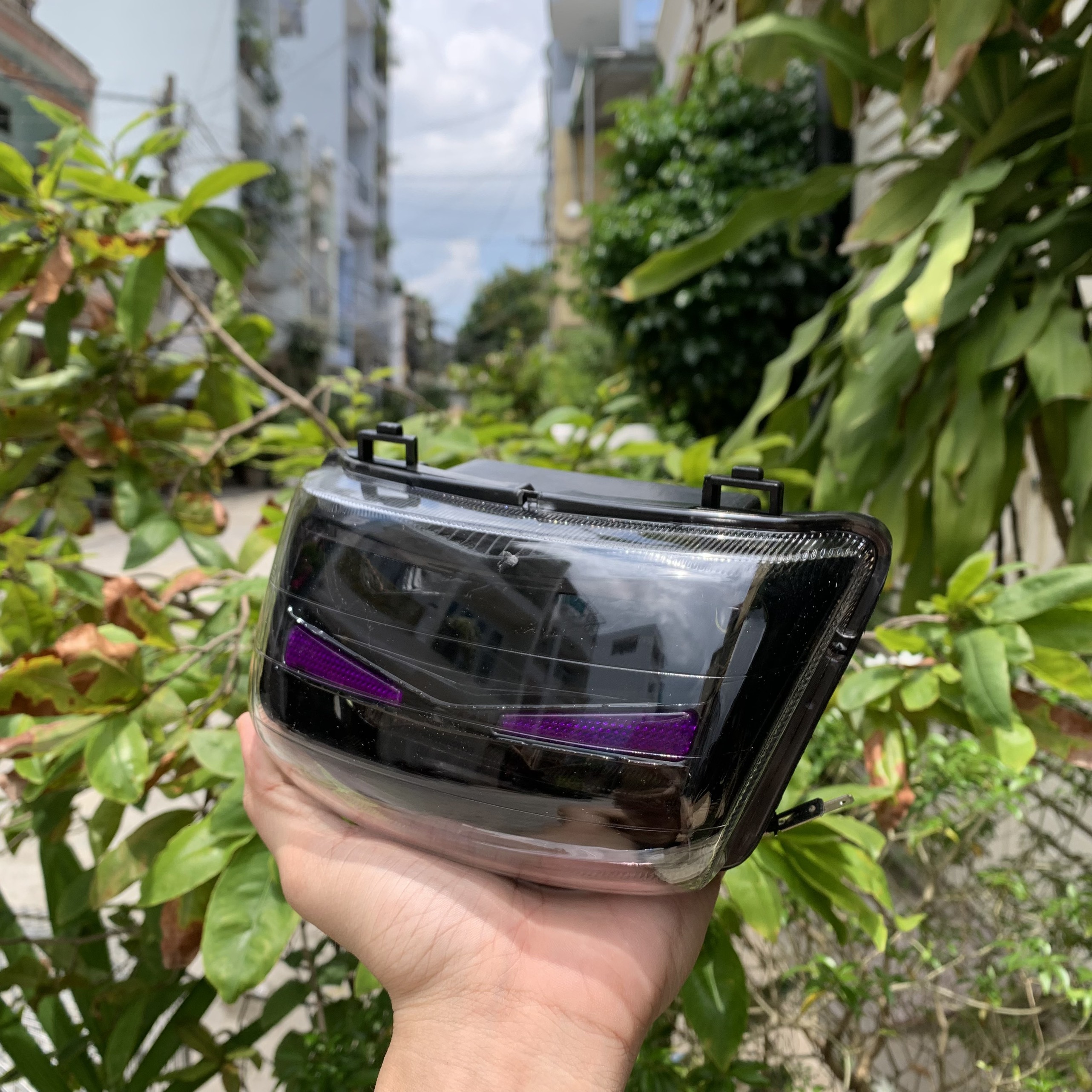 Pha đèn led 2 tầng gắn Wave thái 110