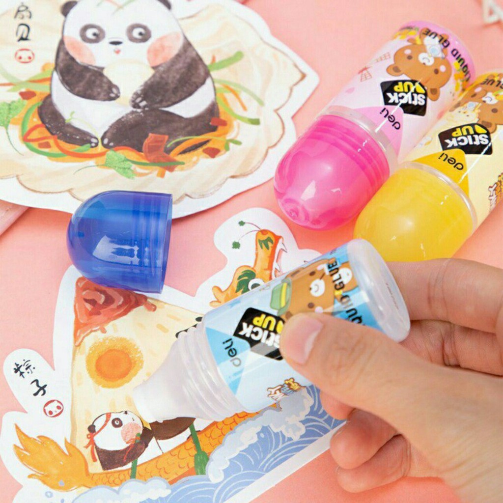 Combo 5 Lọ Hồ nước, keo nước dán giấy 35ml Deli - E7301