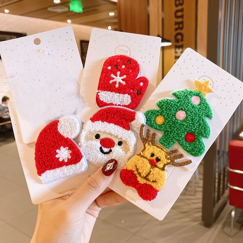 [HCM]Combo 5 Phụ kiện kẹp tóc kẹp tóc Noel cho bé gái - Phụ kiện tóc xinh xắn cho bé gái giáng sinh.kt01.