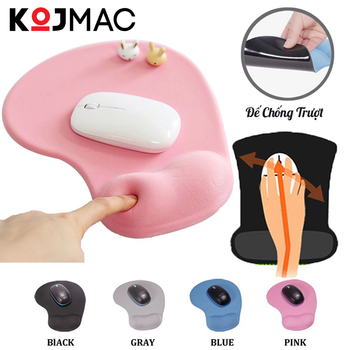 Miếng Lót Chuột Có Đệm Tay Silicon Chống Mỏi Tay KOJMAC ( Computer Mouse Pad Cute 3D, Bàn Di Chuột, Lót Chuột Máy Tính Kê Tay Cao Cấp Giá Rẻ ... Lot Chuot PKA095 )