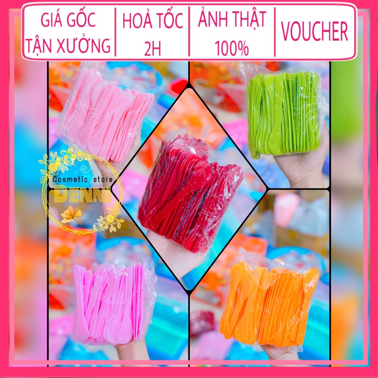 Sỉ 100 muỗng que múc kem