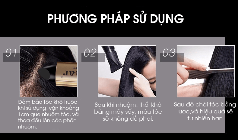 Son Nhuộm Tóc VERONNI Son Phủ Tóc Bạc Tạm Thời Tiện Dụng- 3 Màu Chọn Lựa