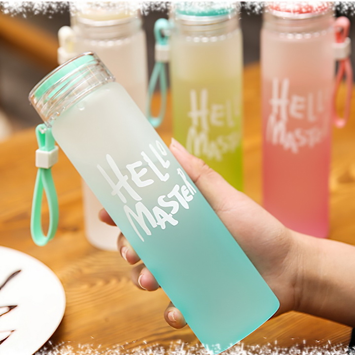 Bình nước thủy tinh Hello Master 480ml