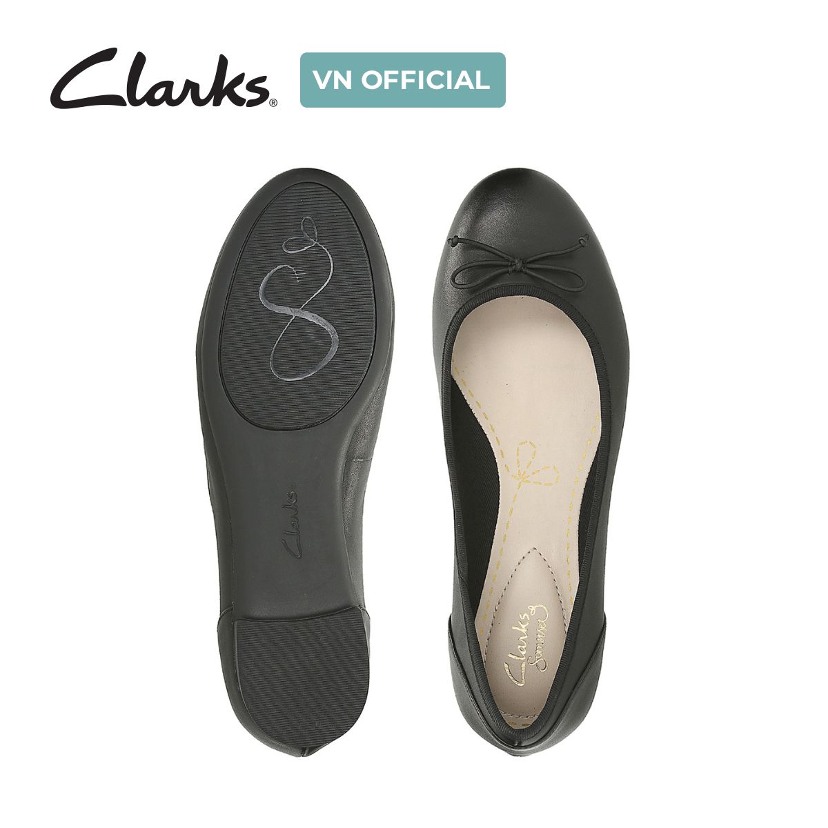 Giày Đế Bệt Da Nữ Clarks - Couture Bloom