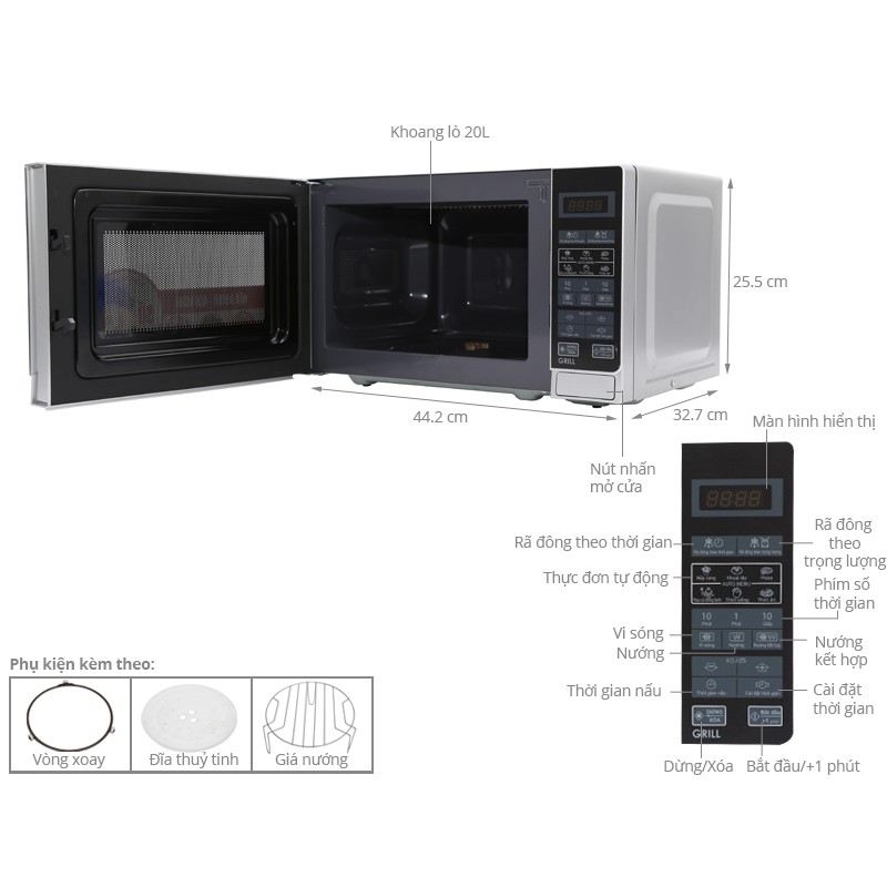 LÒ VI SÓNG SHARP R-G272VN-S 20L