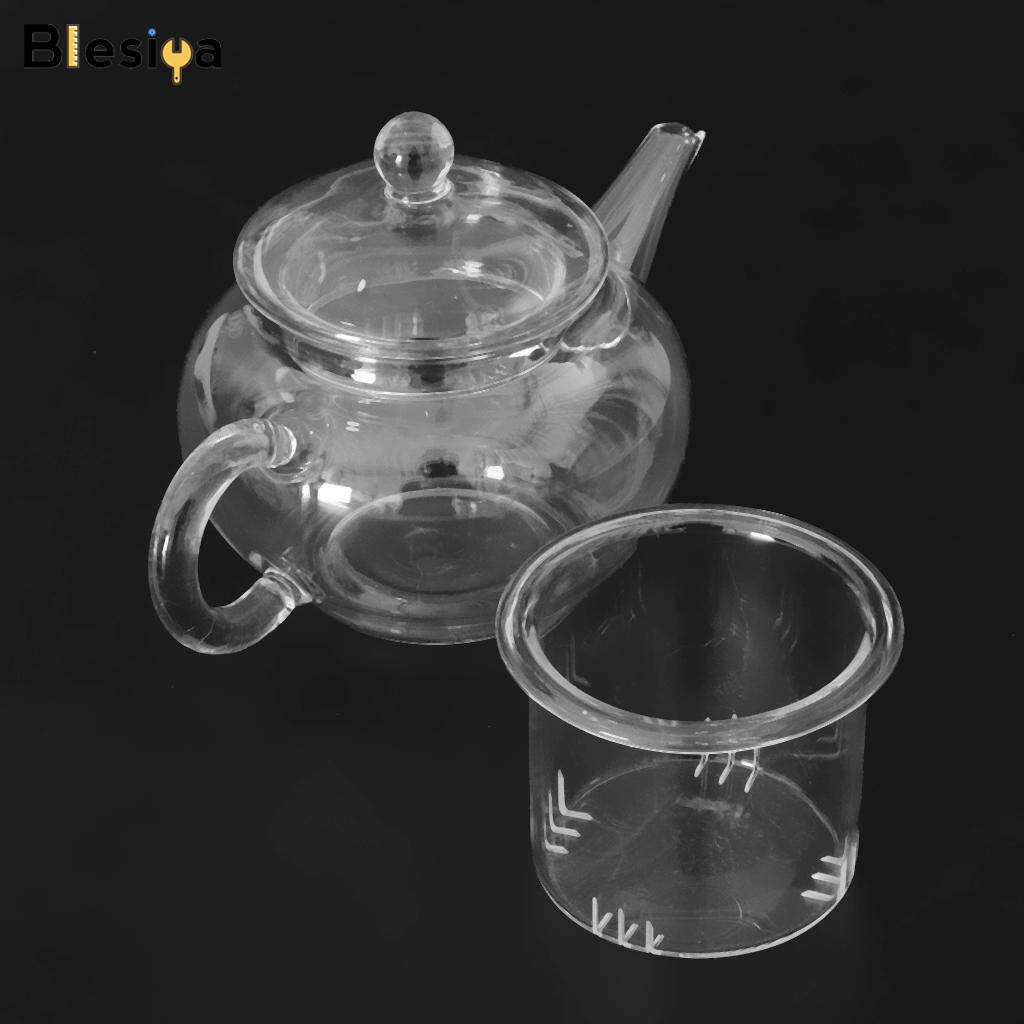 Blesiya Heat Resistant Glass Teapot with Infuser Coffee Tea Leaf Herbal Set 250ml, 400ml