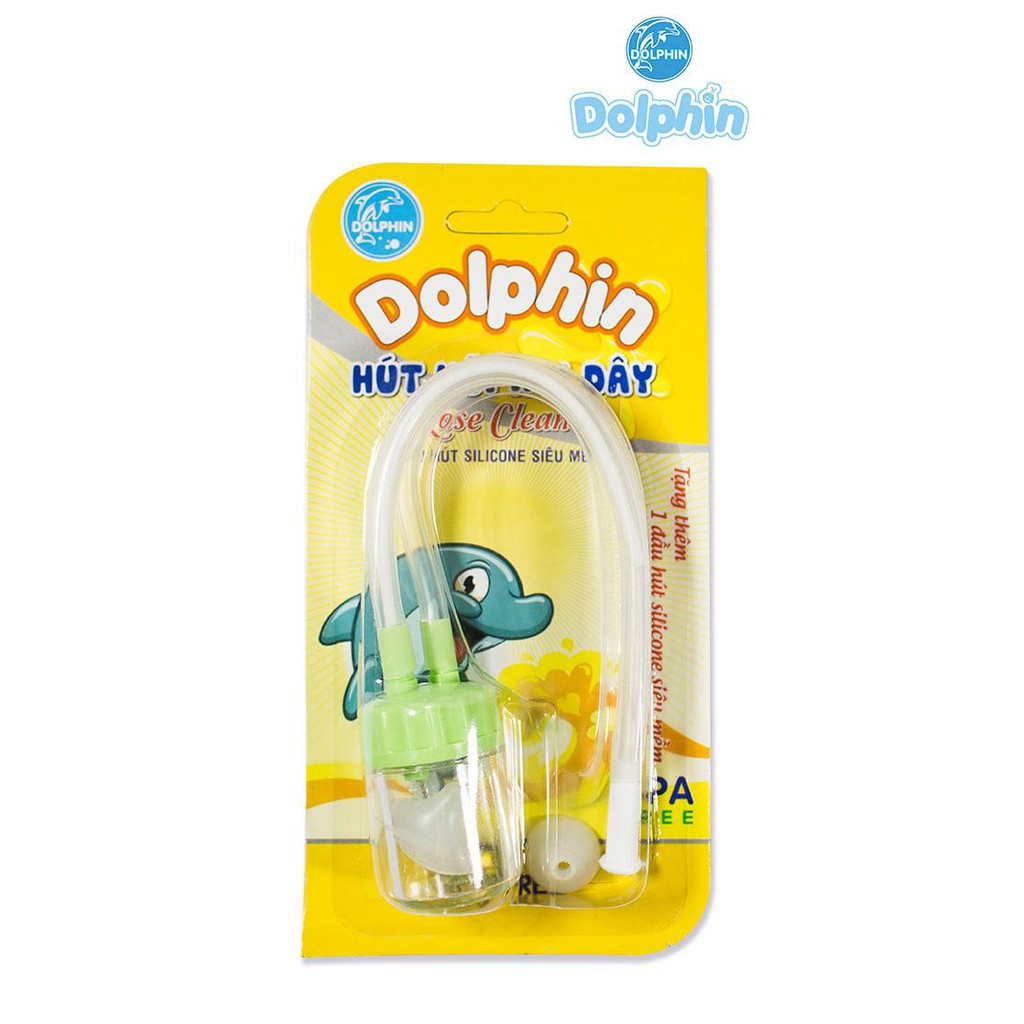 Hút Mũi 2 Dây Dolphin ( Đầu Thường/ Đầu Silicone) - Dụng Cụ Hút Mũi Cho Bé