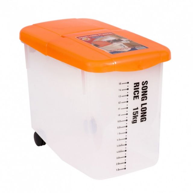 Thùng Đựng Gạo Song Long 10Kg_15Kg Có Bánh Xe