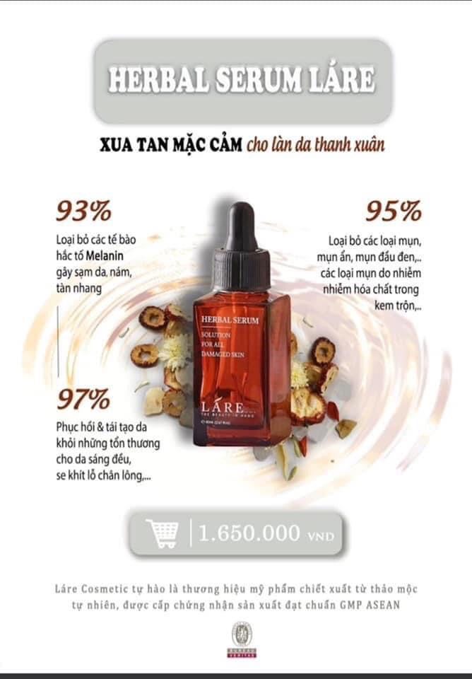 Serum thảo mộc thanh dược Lare 80ml