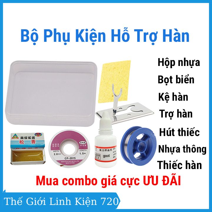 Combo 7 món phụ kiện hỗ trợ hàn tiện đựng hộp nhựa nhỏ gọn