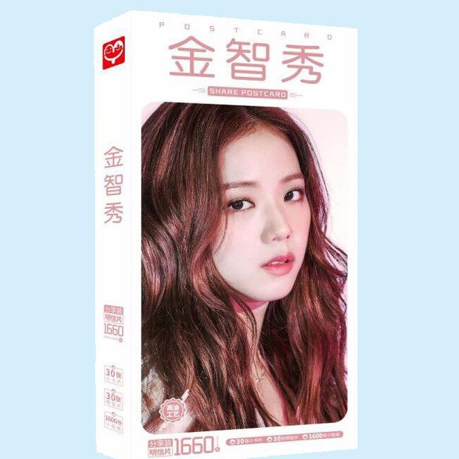 Hộp ảnh postcard blackpink bts iu jenny lisa rose jisoo v jungkook sugar jin jhope twice idol ckop kèm lomo và hình dán