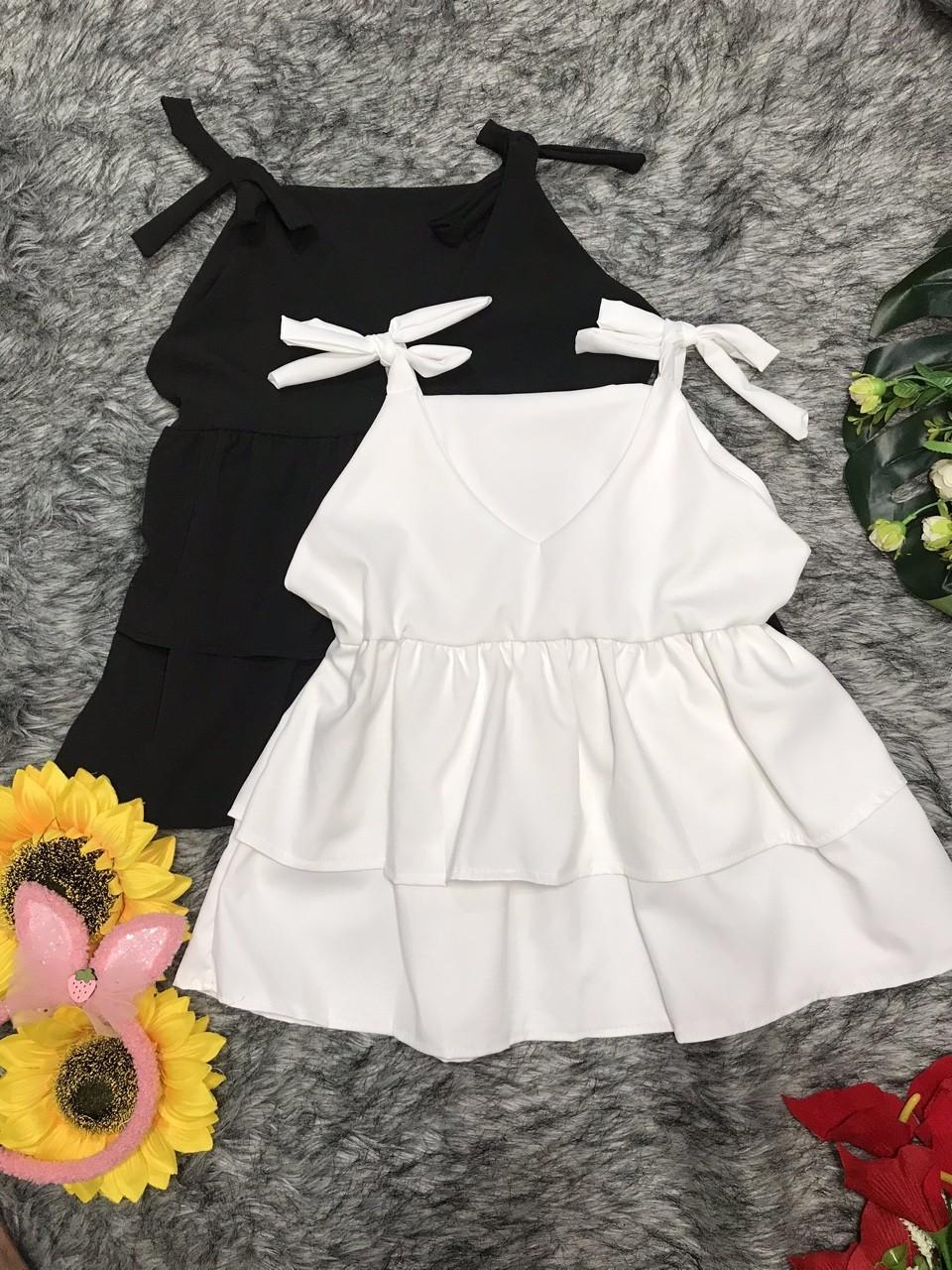ÁO KIỂU NỮ ÁO KIỂU TẦNG CỘT NƠ VAI,ÁO KIỂU NỮ VẢI KATE,ÁO KIỂU NỮ ĐƠN GIẢN THỜI TRANG NỮ(na)