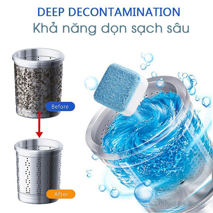( FULL HỘP 12 VIÊN ) VIÊN TẨY LỒNG MÁY GIẶT 12 VIÊN ( Công Nghệ Nhật Bản )