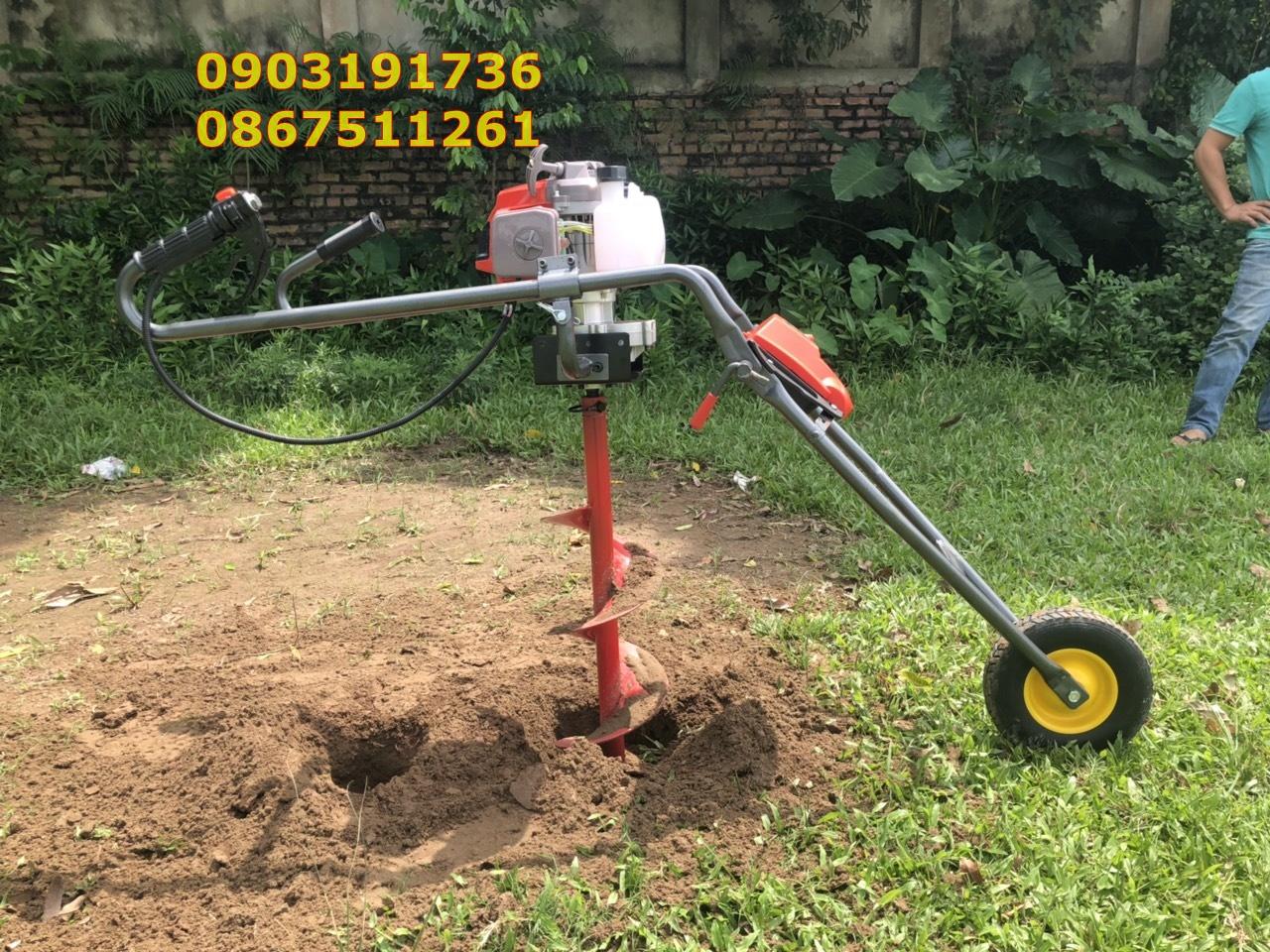 Máy đào hố trồng chuối -  Máy khoan đất trồng cây.