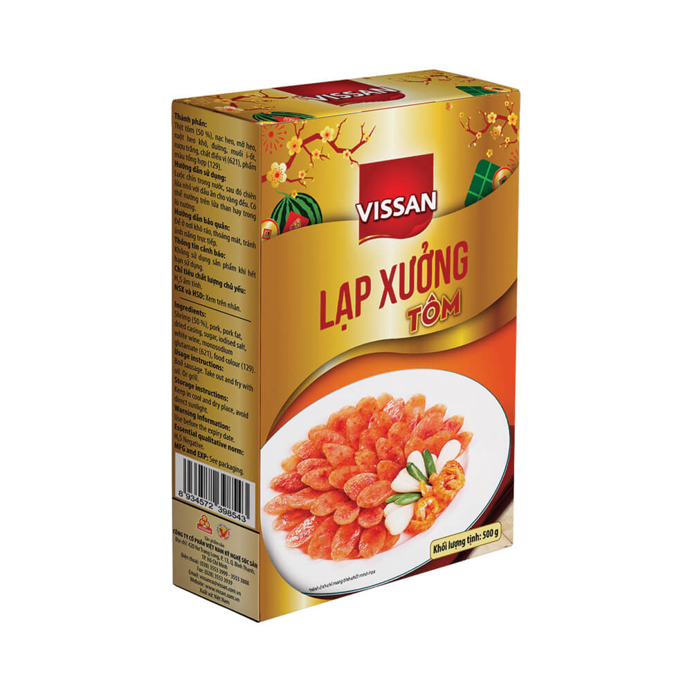 Lạp xưởng tôm Vissan hộp 500g