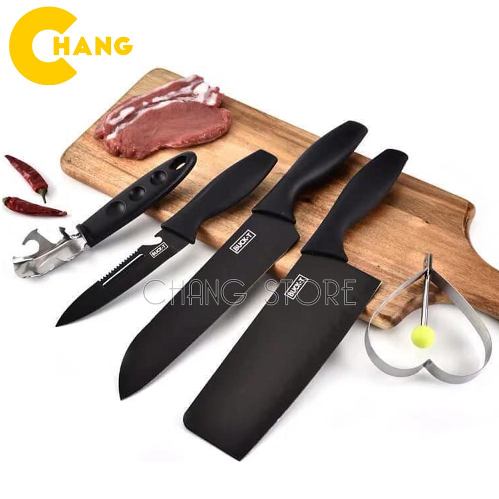Bộ dao nhà bếp 5 món buck black cao cấp