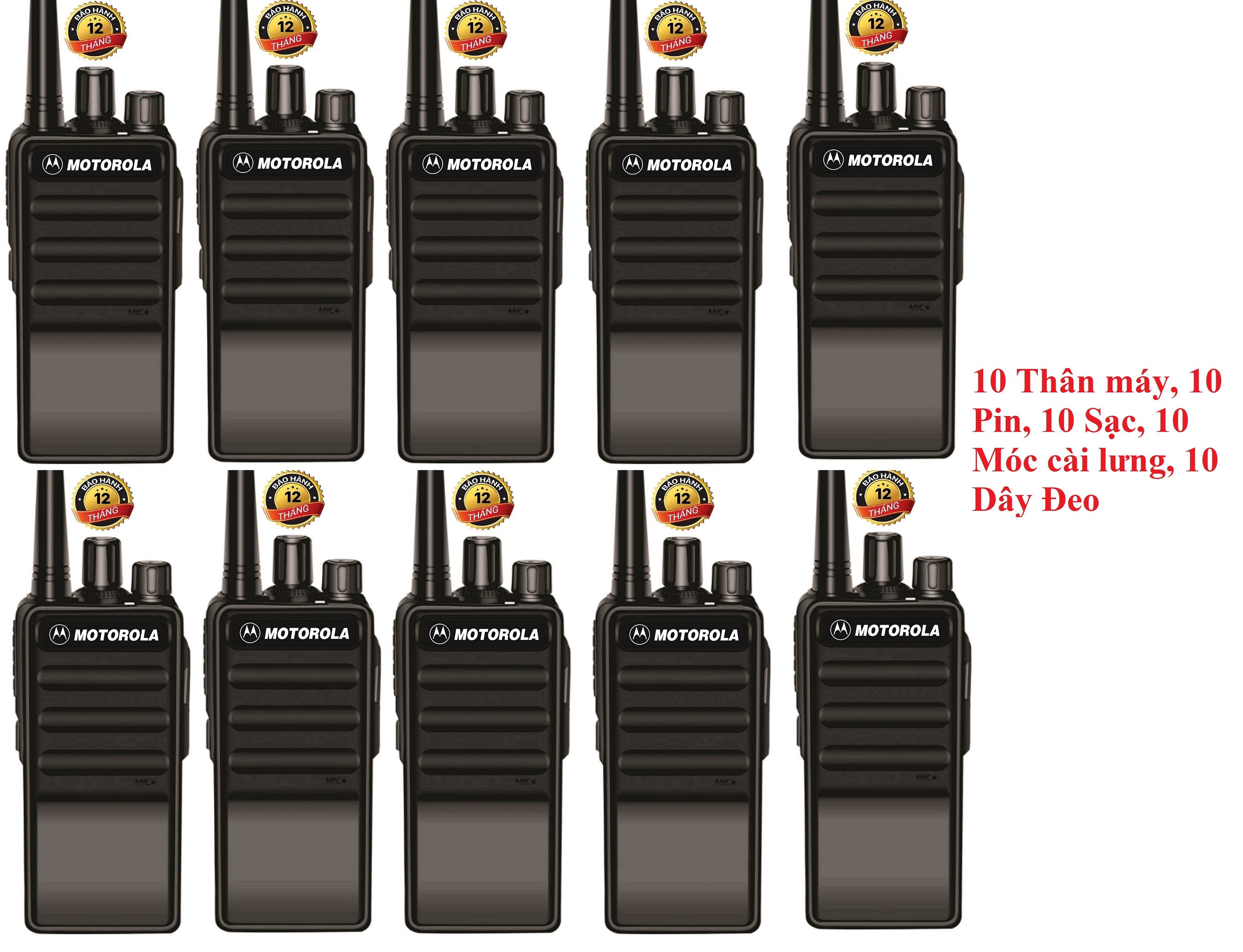 Bộ 10 Bộ đàm Motorola GP850(Giá rẻ, bổ sung thêm cổng hỗ trợ sạc Micro USB)