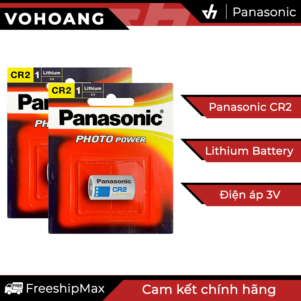 Bộ 2 Pin Panasonic CR2 / CR-2W Lithium 3V cho máy ảnh