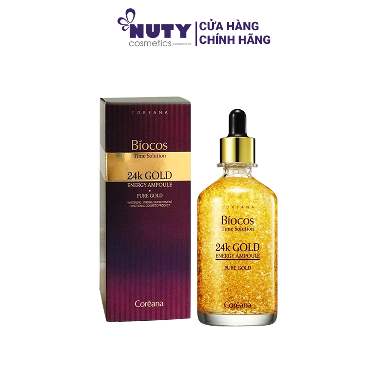 Tinh Chất Dưỡng Da Coreana Biocos Time Solution 24K Gold Energy Ampoule (100ml)