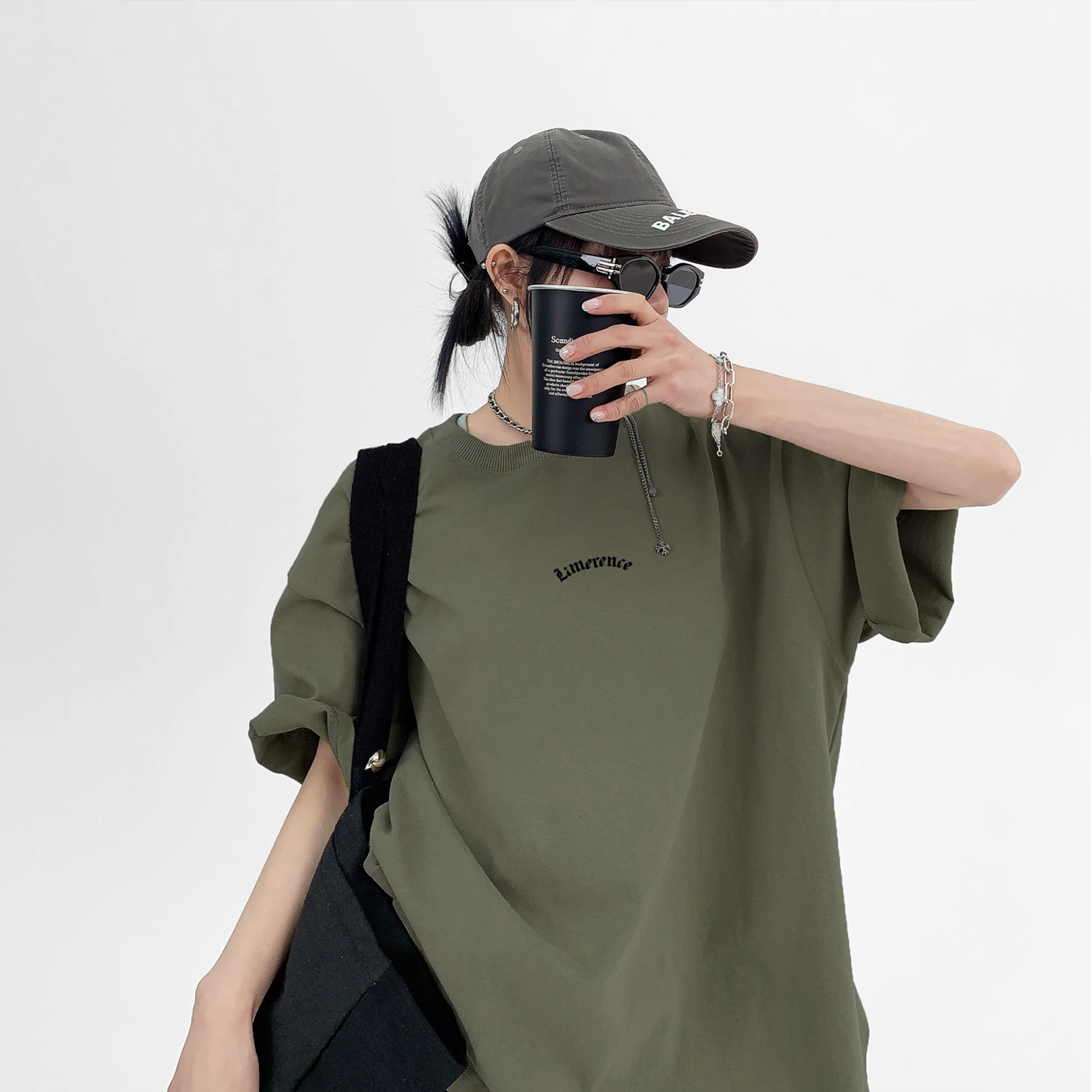 Áo thun form rộng LIMERENCE - Basic logo cotton cao cấp co giãn, dày dặn Local Brand