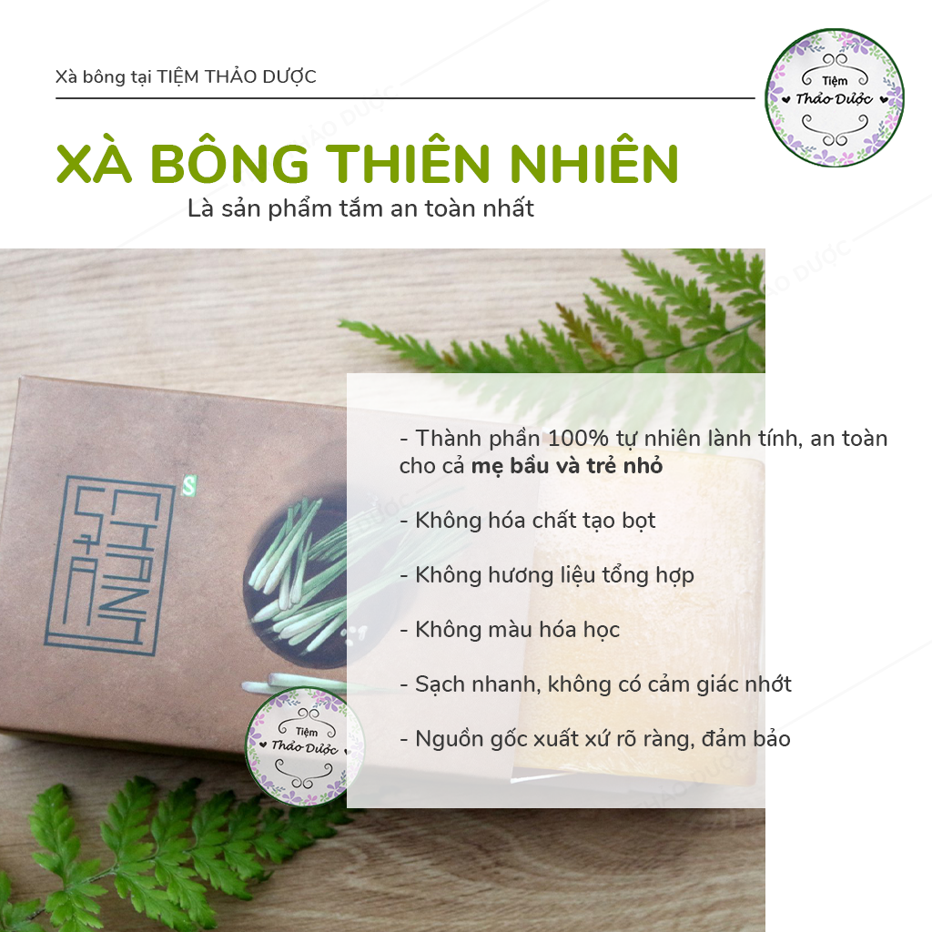Xà Bông Sinh Dược Sả Chanh (100gr) - Mùi Thơm Nhất