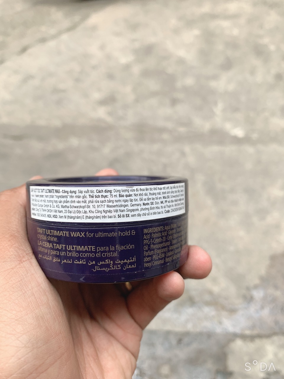 Sáp vuốt tóc Taft nhập khẩu từ Đức Ultimate Wax Halt
