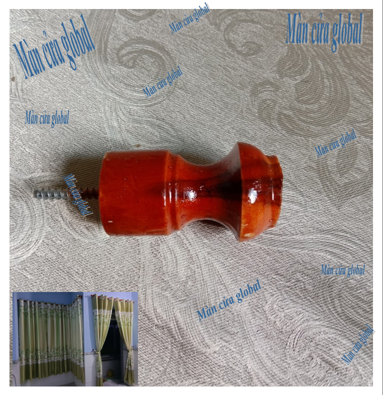 Thanh treo rèm màn cửa gỗ 1.3M