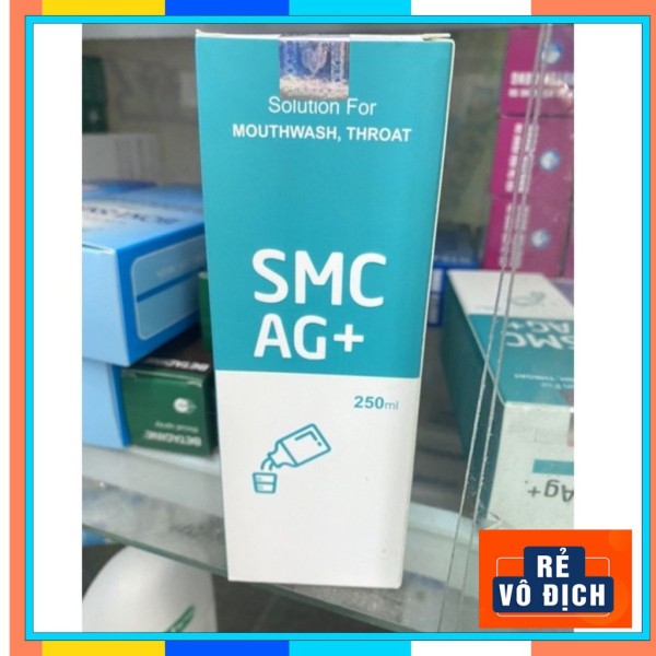 Nước súc miệng SMC AG+ kháng khuẩn phòng chống viêm họng cấp và mãn tính,viêm lợi,viêm răng(chai 250ml)
