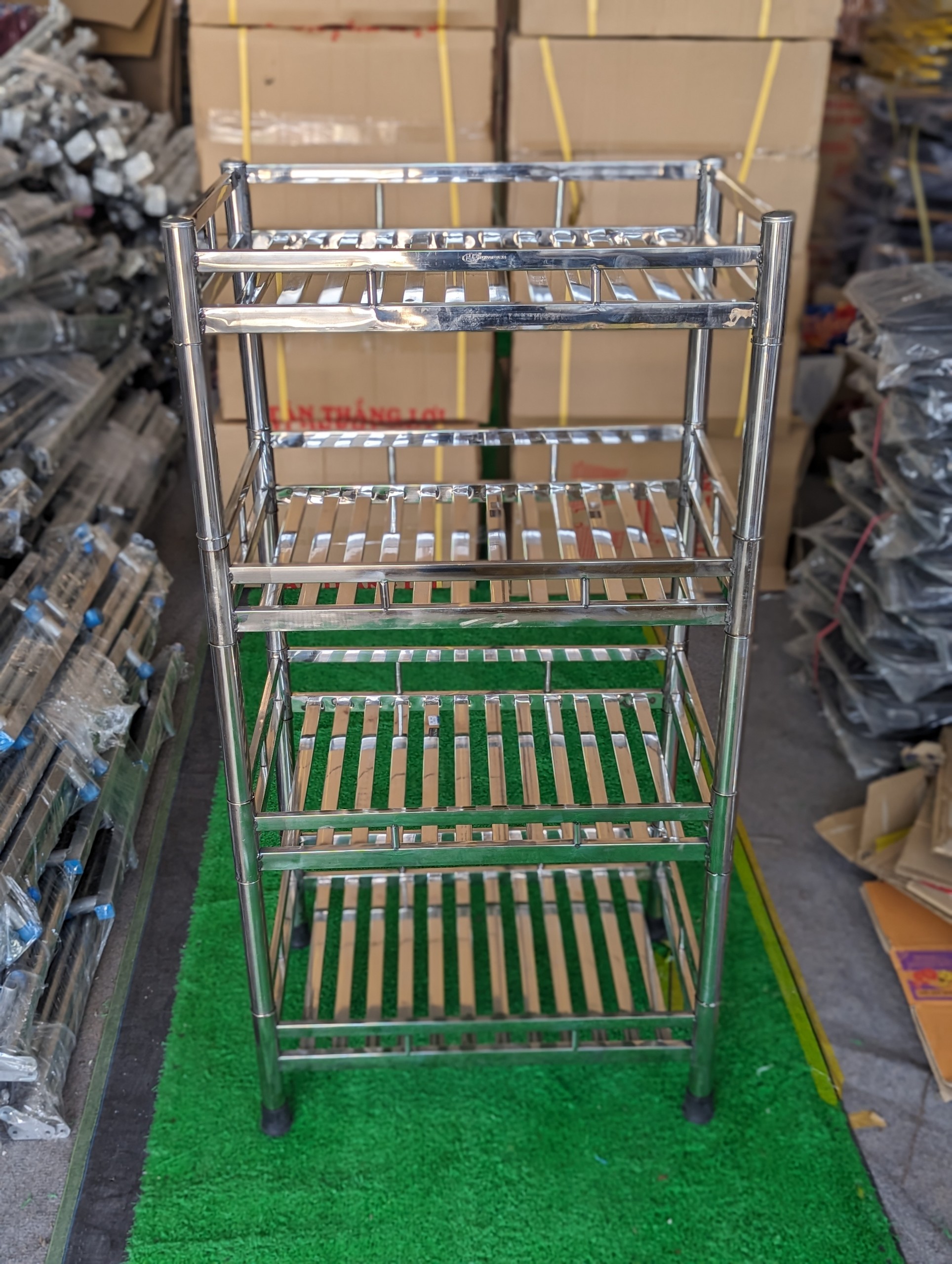 KỆ CHÉN THẺ TO INOX 304 (100% ) - Siêu Dày - Ship Siêu Rẻ( lắp ráp )
