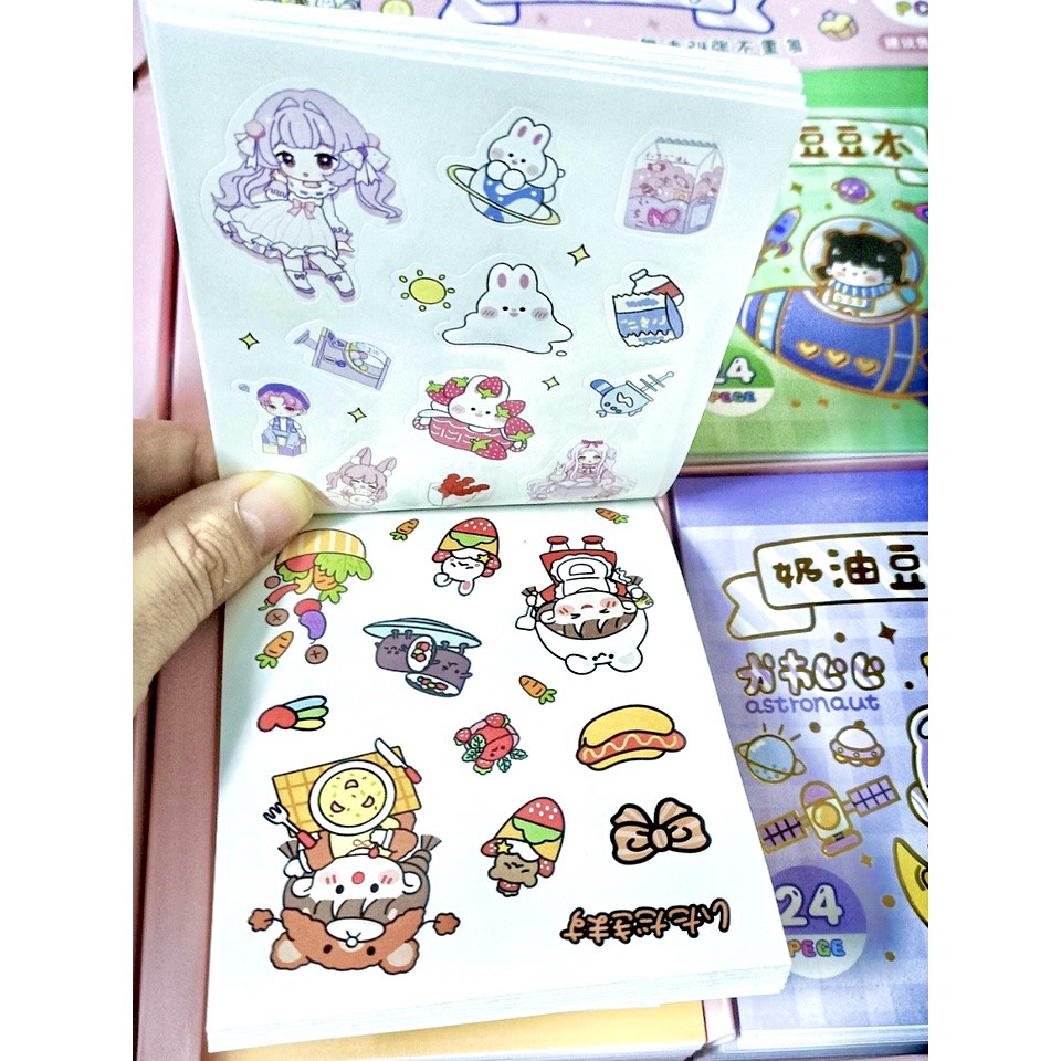 COMBO 3 Quyển 24 Tấm Sticker Size Lớn
