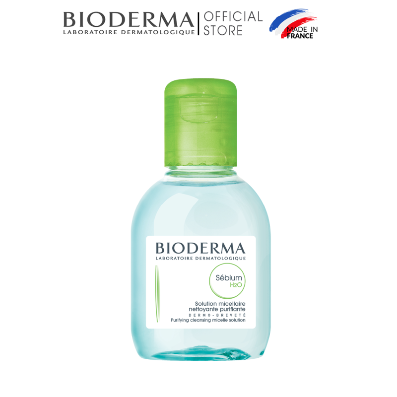 Dung dịch làm sạch và tẩy trang micellar cho da hỗn hợp và da dầu Bioderma Sebium H2O - 100ml cao cấp