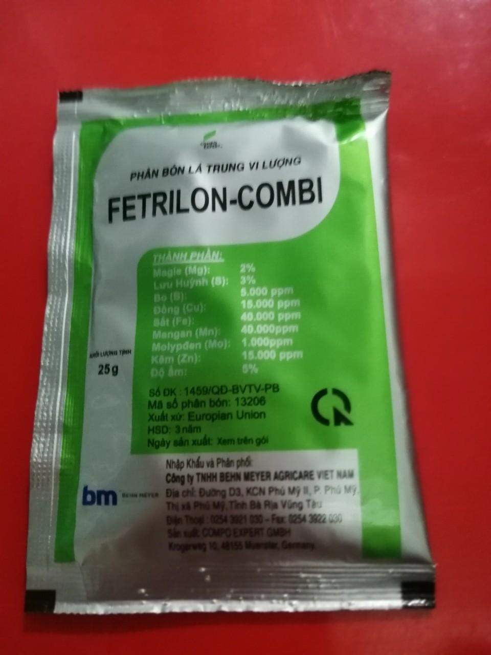 Phân Bón Lá Vi Lượng Fetrilon Combi Đức, Phân bón lá trung vi lượng nhập khẩu châu âu, gói 25gr