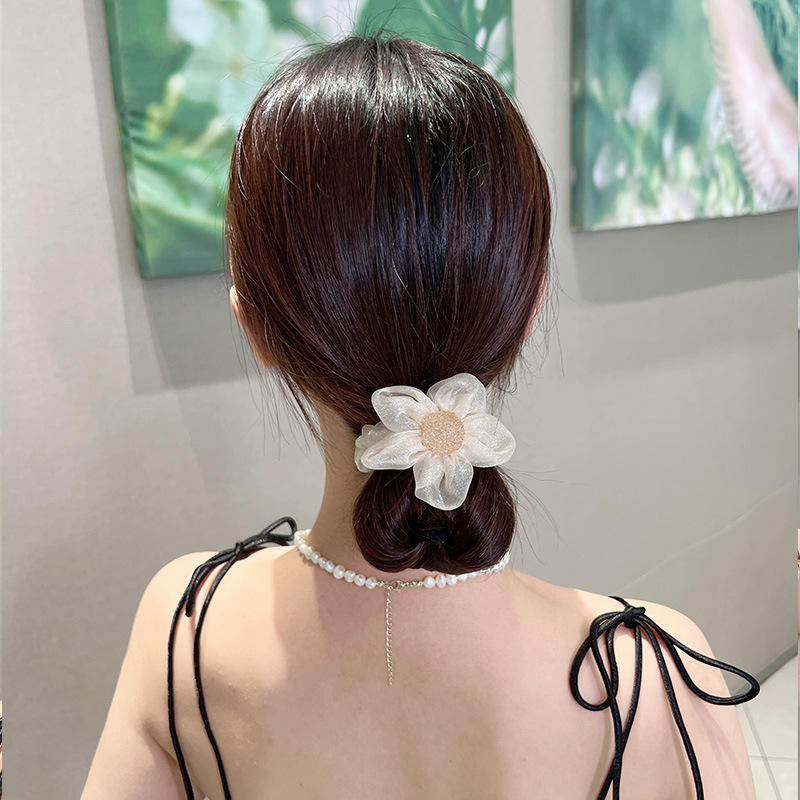 [Mới] 1 thun cột tóc nữ Bông Hoa Hàn Quốc siêu xinh