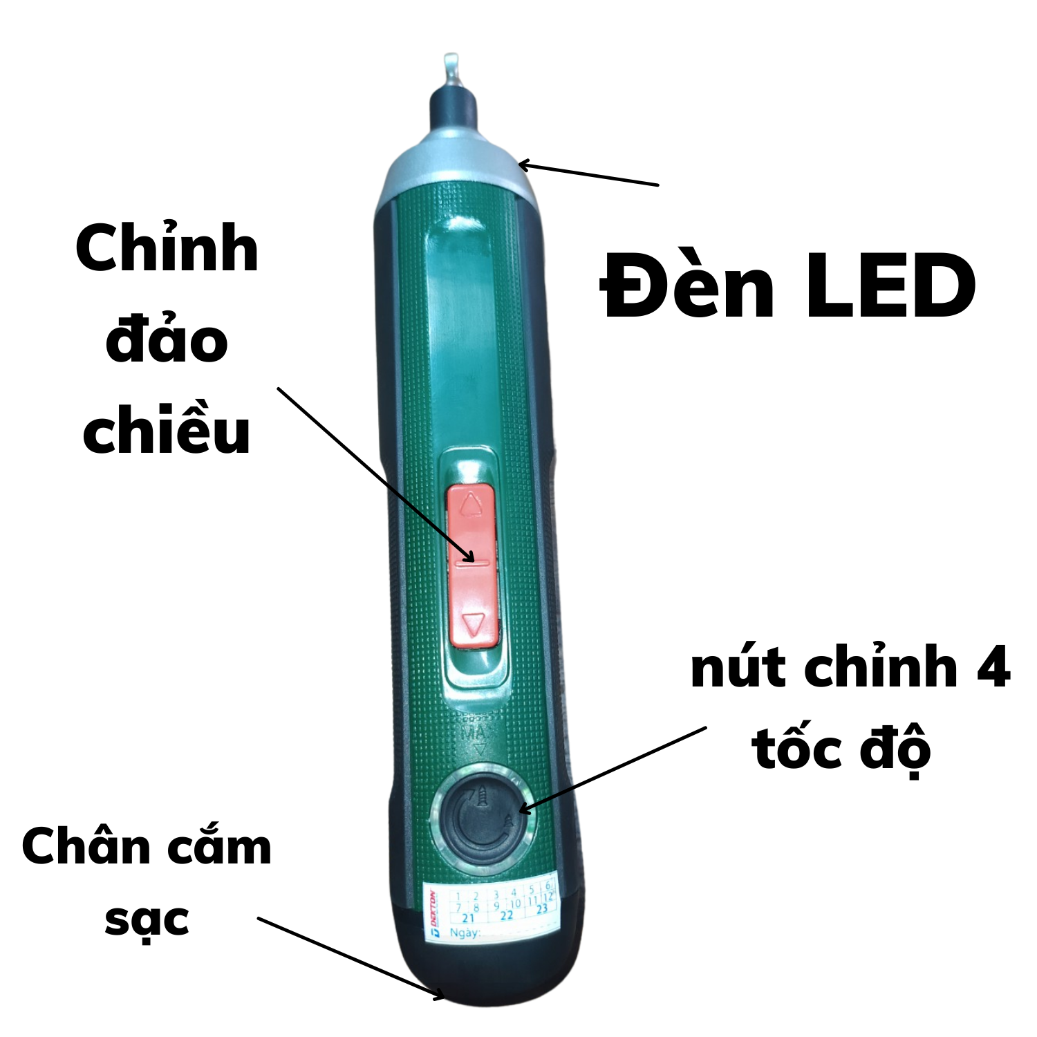 Máy Vặn Vít Dùng Pin 4V Mini Dekton DK-CV0501