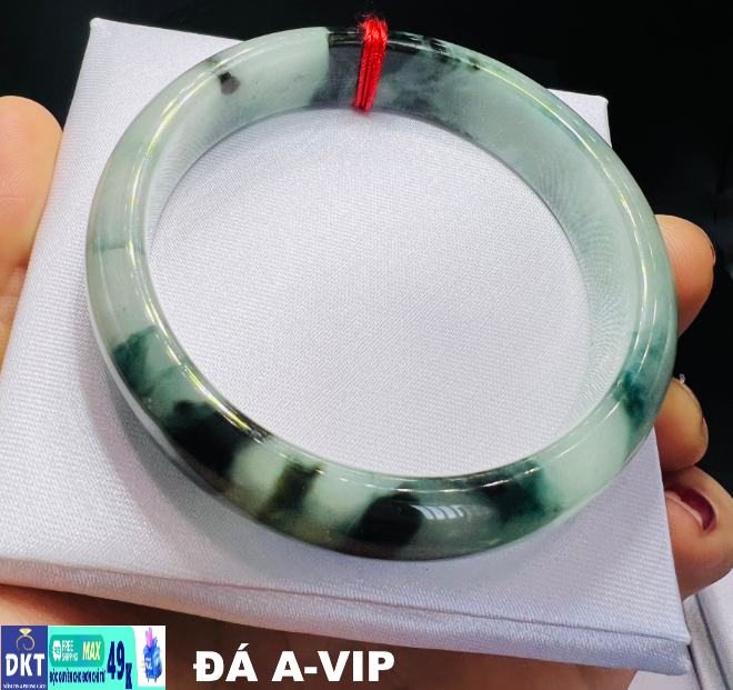 { BẢN ĐÁ A-VIP } Vòng tay bản hẹ đá cẩm thạch trắng ngò phong cách mới,hàng thực tế,có tư vấn kỷ cho khách.