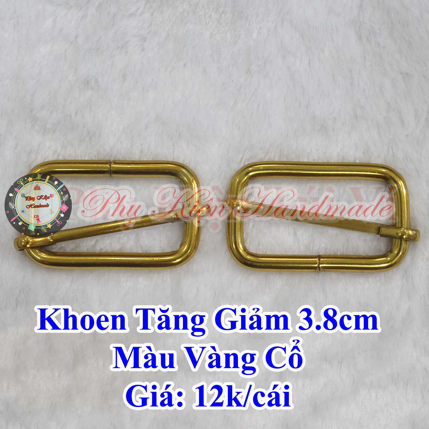 Khoen tăng giảm 3.8cm màu vàng cổ