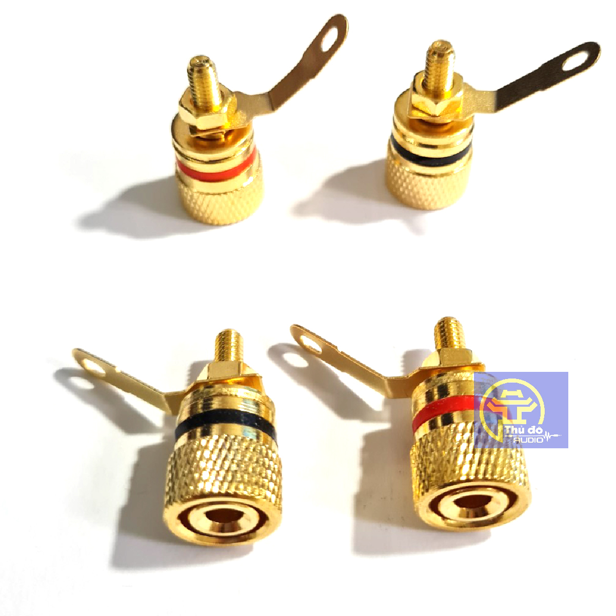 01 cặp Jack cọc loa bằng đồng mạ vàng cao cấp