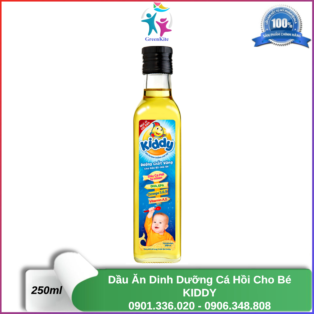 Dầu Ăn Kiddy Dinh Dưỡng CÁ HỒI Cho Bé 250ml