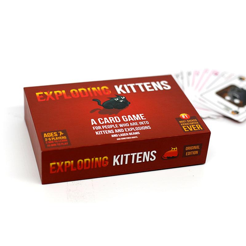 Combo Exploding Kitten - 02 Bộ Mèo Nổ Màu Đỏ Và Đen Cơ Bản - TOYSTORE