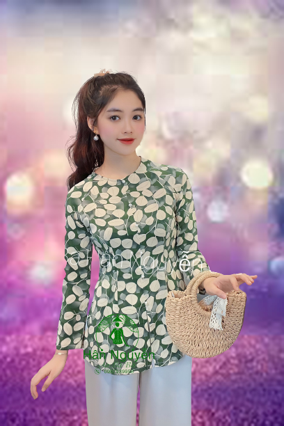 ÁO BÀ BA LỤA MANGO LÁ + QUẦN