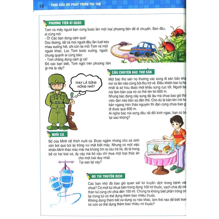 Sách - 1000 Câu Đố Phát Triển Trí Tuệ - Thách Thức IQ